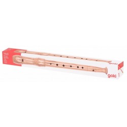 Goki - Instrument de musique - Flute à bec en bois avec brosse