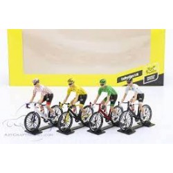 Solido - Miniature - Pack de 4 cyclistes Tour de France