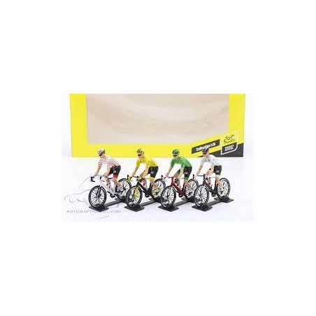 Solido - Miniature - Pack de 4 cyclistes Tour de France