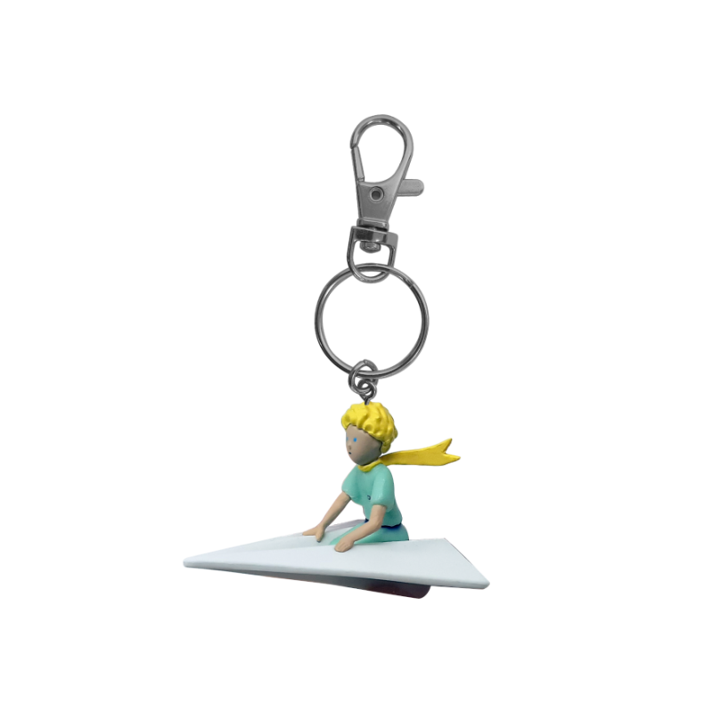Plastoy - Figurine - 61058 - Porte clé - Le Petit Prince sur l'avion en papier