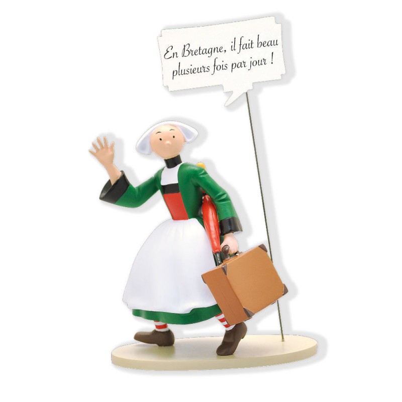 Plastoy - Figurine de collection - Bécassine et sa bulle - Résine 18 cm