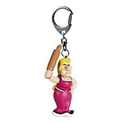 Plastoy - Figurine - 60411 - Astérix - Porte clé - Bonnemine et rouleau à pâtisserie