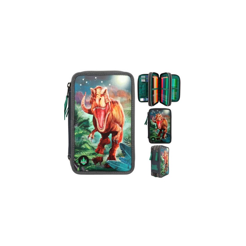 Depesche - Dino World - Trousse 3 compartiments LED