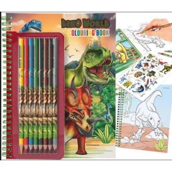 Depesche - Dino World - Album à colorier avec crayons