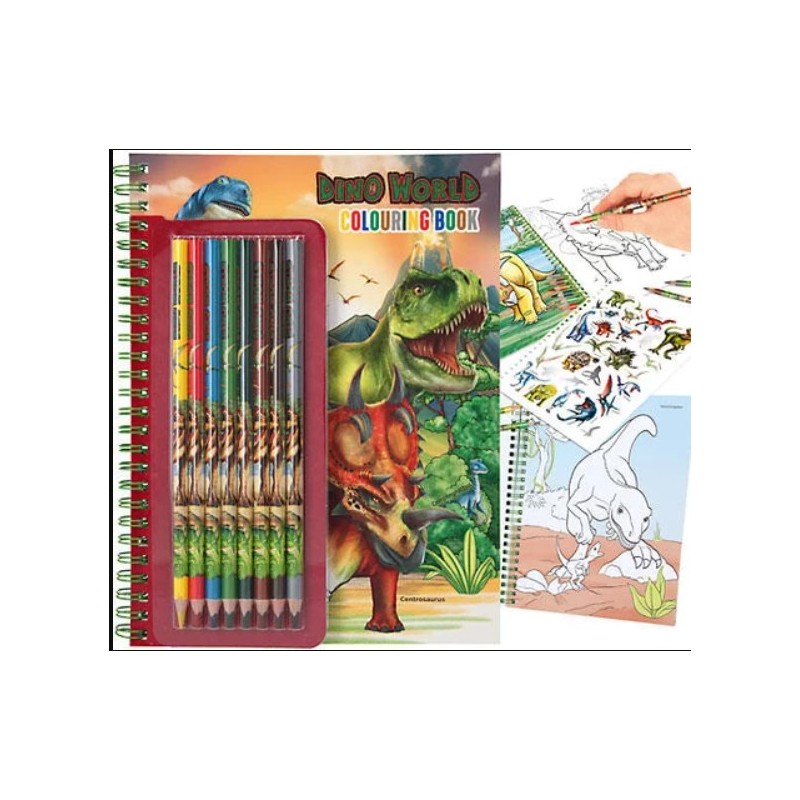 Depesche - Dino World - Album à colorier avec crayons