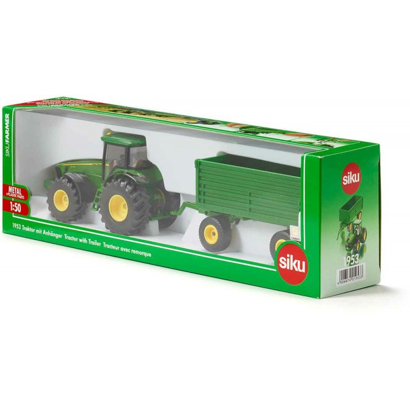 Siku - 1953 - Véhicule miniature - Tracteur John Deere avec remorque