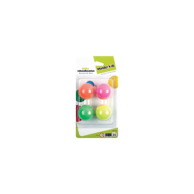 Partner - Blister de 4 balles rebondissantes colorées