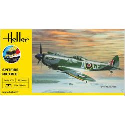 Heller - Maquette d'avion - Starter Kit - Spitfire MK XVI E