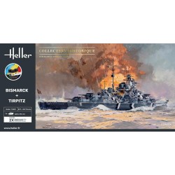 Heller - Maquette de bateau - Starter Kit - Bismarck et Tirpitz twinset