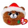 Peluche TY - Puffies 10 cm - Christmas l'ours brun