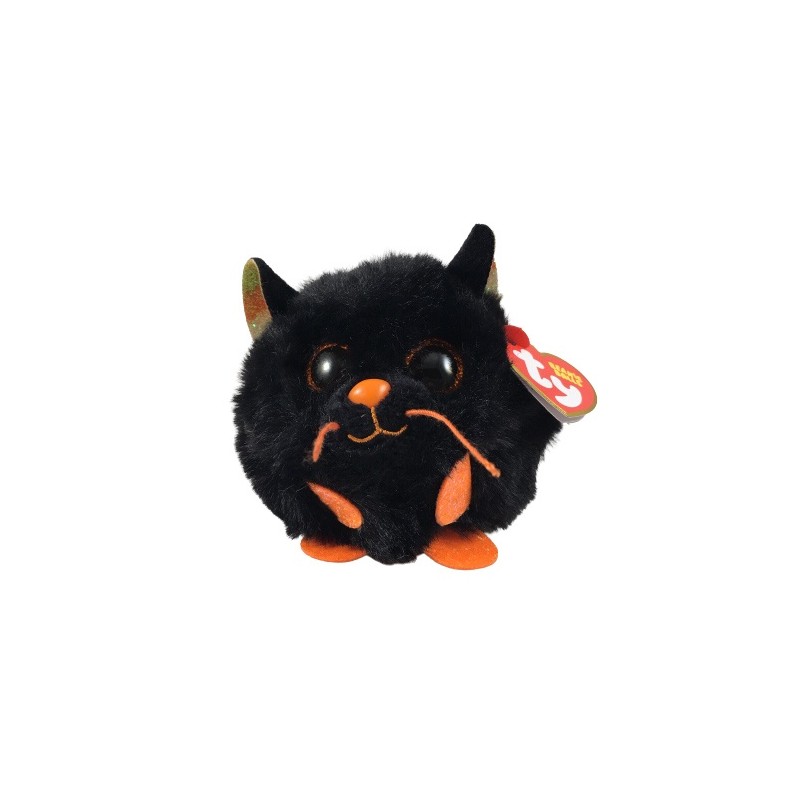 Peluche TY - Puffies 10 cm - Mystic le chat noir