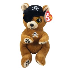 Peluche TY - Peluche 15 cm - Scully l'ours pirate