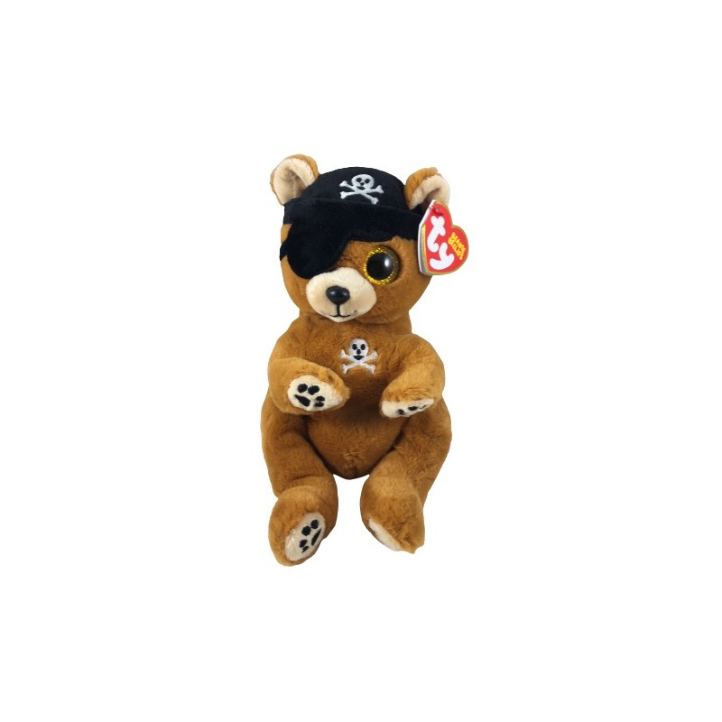 Peluche TY - Peluche 15 cm - Scully l'ours pirate