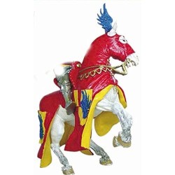 Plastoy - Figurine - 62039 - Cheval cabré avec robe rouge et jaune