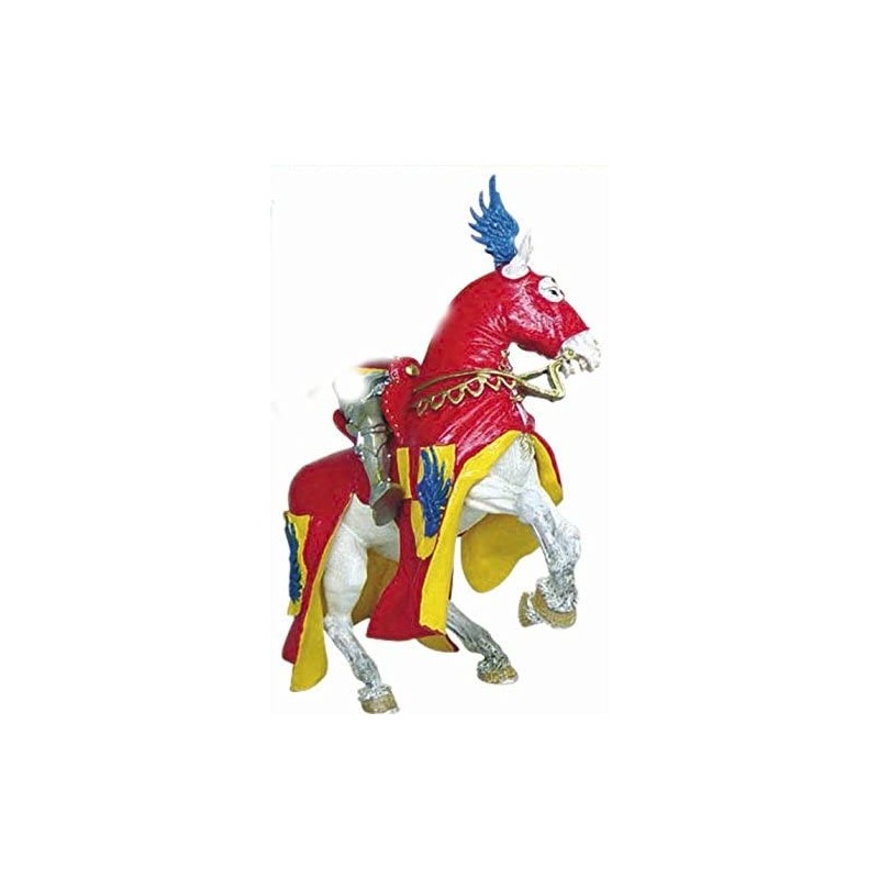 Plastoy - Figurine - 62039 - Cheval cabré avec robe rouge et jaune