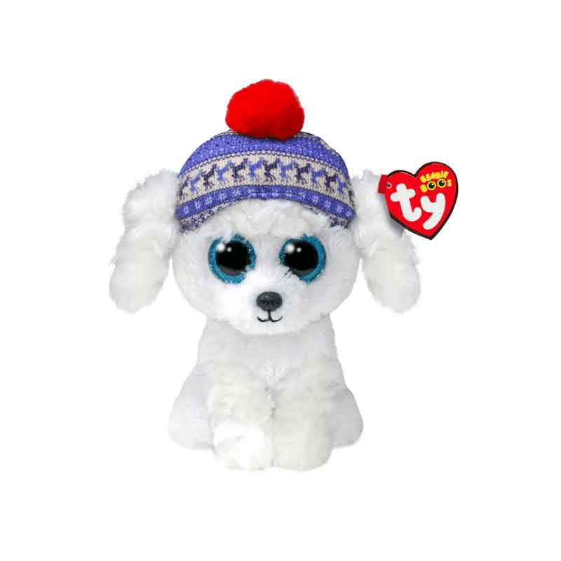 Peluche TY - Peluche 15 cm - Sleighbell le chien blanc