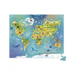 Janod - Puzzle 100 pièces - Le monde