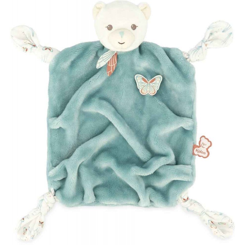 Kaloo - Doudou - Ours vert Plume - 26 cm