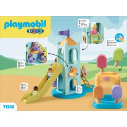 Playmobil - 71326 - 1.2.3 - Aire de jeu avec toboggan géant