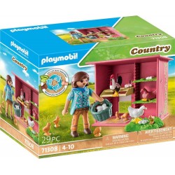 Playmobil - 71308 - Country - Agricultrice et poulailler