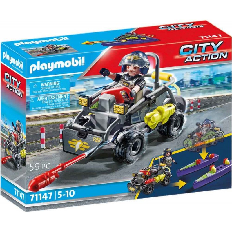 Playmobil - 71147 - City Action - Quad transformable de bandit