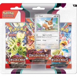 Asmodee - Cartes à collectionner - Pokemon - Blister de 3 boosters Flammes Obsidiennes