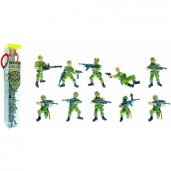 Plastoy - Figurine - 70374 - Tubo 10 figurines - Commando opération Jungle