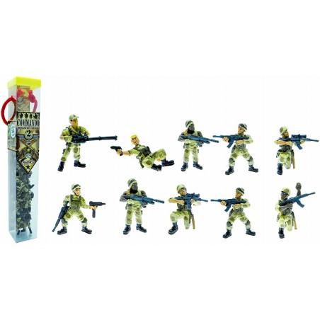 Plastoy - Figurine - 70376 - Tubo 10 figurines - Commando opération Desert
