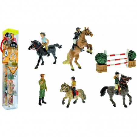 Plastoy - Figurine - 70378 - Tubo 10 figurines - Equitation