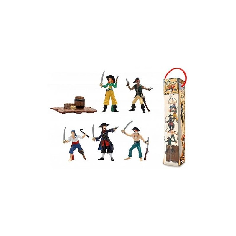 Plastoy - Figurine - 70386 - Tubo 6 figurines - Les pirates