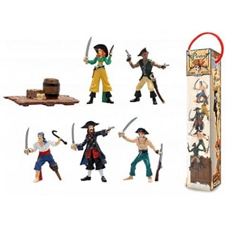 Plastoy - Figurine - 70386 - Tubo 6 figurines - Les pirates