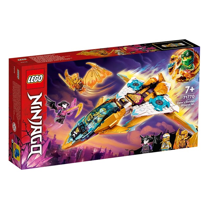 Lego - 71770 - Ninjago - Le jet dragon d'or de zane