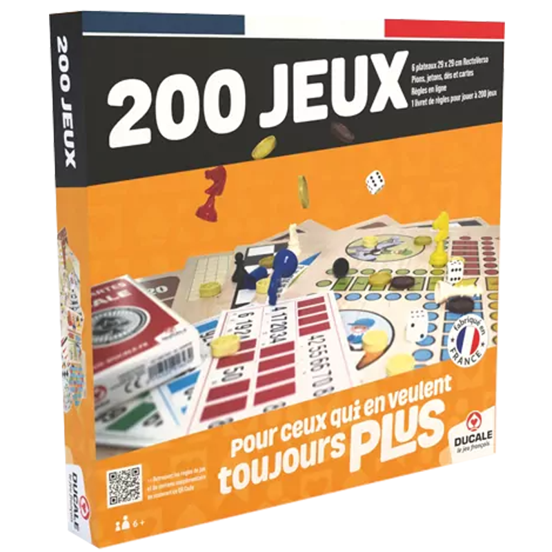 Ducale - Jeu de société - Coffret de 200 jeux avec cartes, plateaux et accessoires