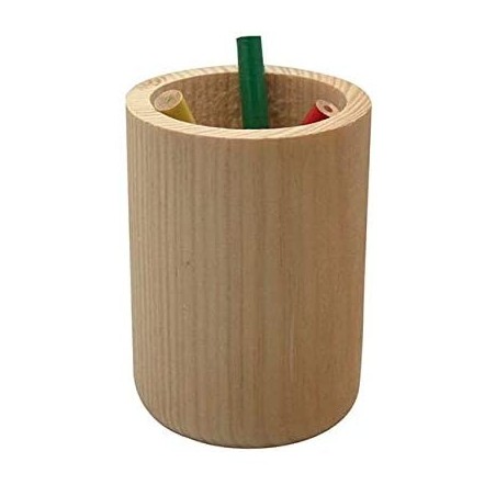 Pot à Crayons en Bois pour Décoration de Maison