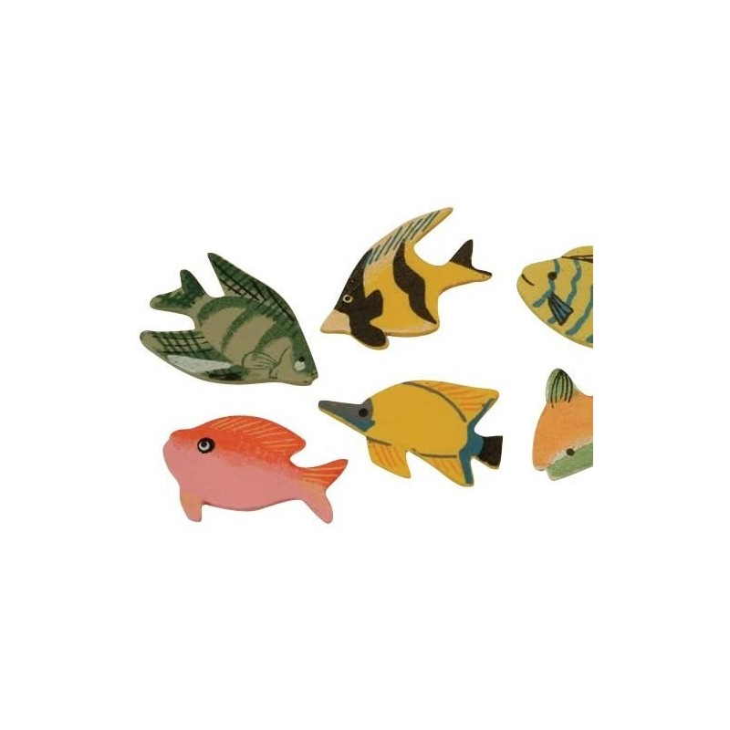 Poisson tropical bois ( lot de 12 )