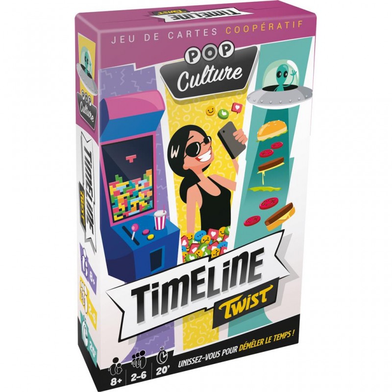 Asmodee - Jeu de société - TimeLine Twist - Pop Culture