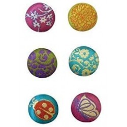 Magnet tissu 17 mm - Chic - 6 pièces - Graines créatives
