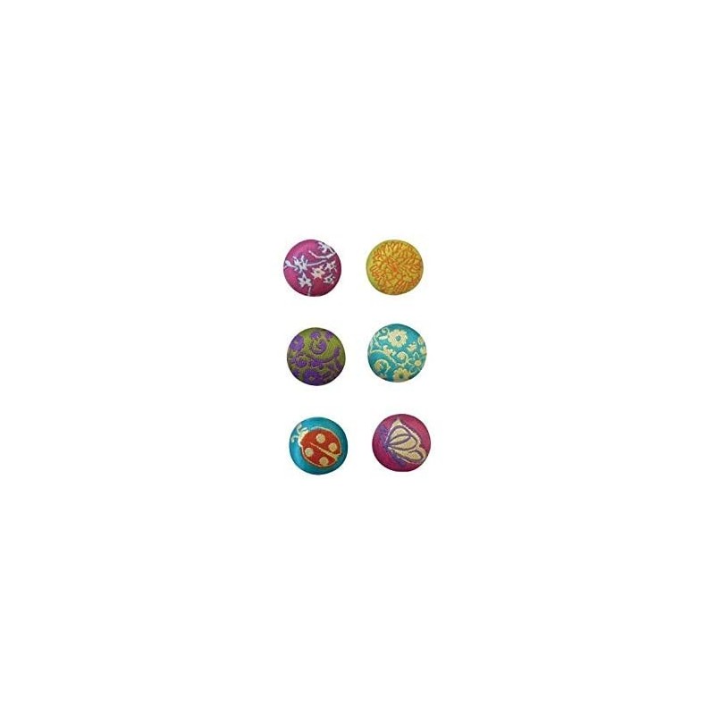 Magnet tissu 17 mm - Chic - 6 pièces - Graines créatives