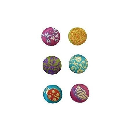 Magnet tissu 17 mm - Chic - 6 pièces - Graines créatives