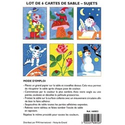 Lot 6 Cartes De Sableu Sujets