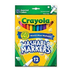 Crayola - Loisirs créatifs - Blister de 12 marqueurs lavables