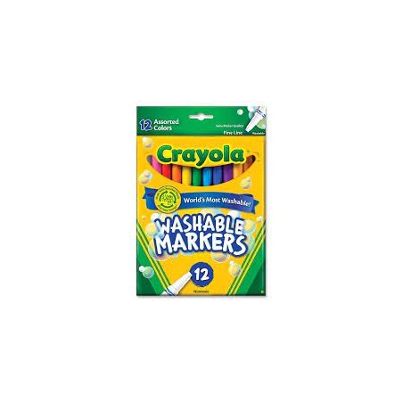 Crayola - Loisirs créatifs - Blister de 12 marqueurs lavables