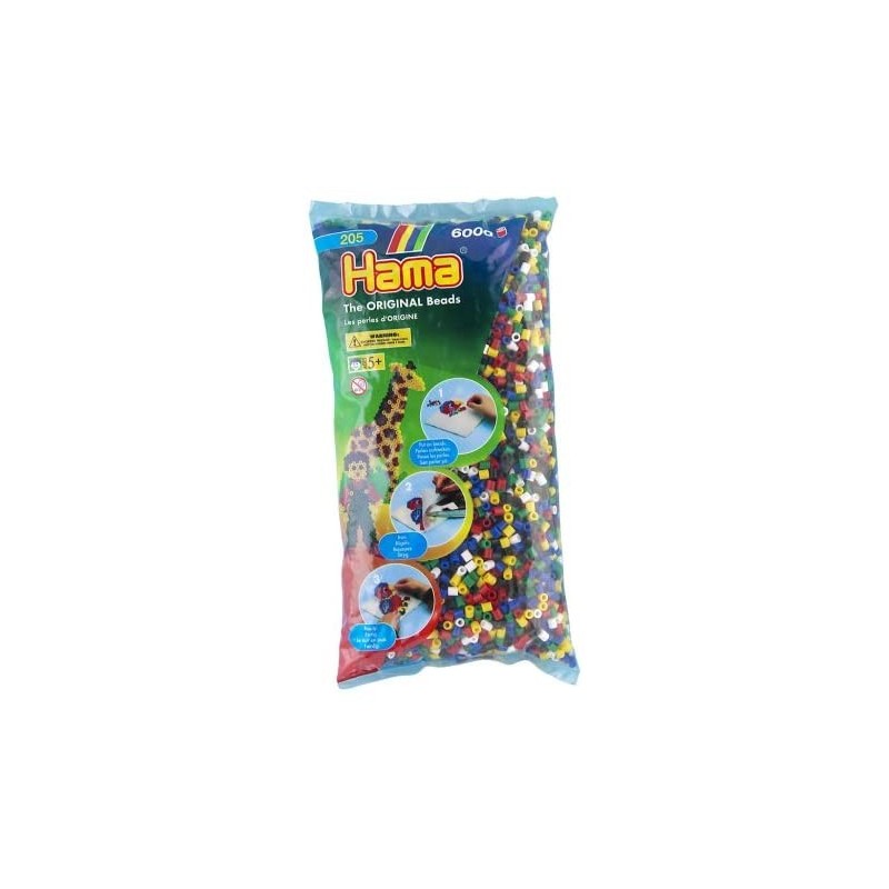 Hama - Perles - 205-66 - Taille Midi - Sachet 6000 perles mélange 6 couleurs
