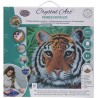 OZ - Loisirs créatifs - Crystal Art - Kit tableau broderie diamant 30x30cm - Tigre dans la jungle