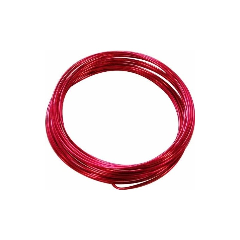 PW International - Fil aluminium rouge de 5m, diamètre 1,5mm, pour loisirs créatifs