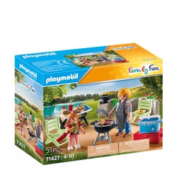 Playmobil - 71427 - Family Fun - Barbecue avec papa et enfant