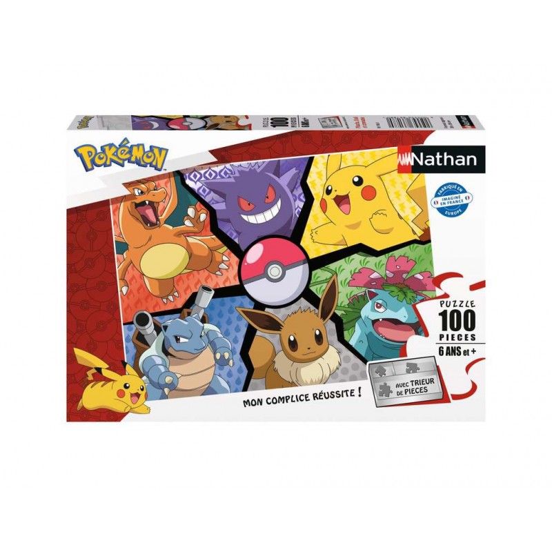 Nathan - Puzzle 100 pièces - Pikachu, Evoli et compagnie - Pokémon