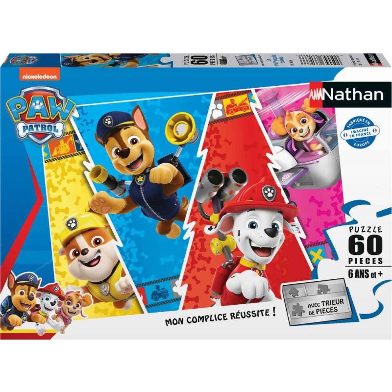 Nathan - Puzzle 60 pièces - La Pat'Patrouille colorée