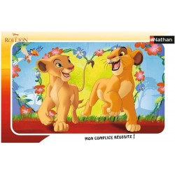 Nathan - Puzzle cadre 15 pièces - Simba et Nala - Disney Le Roi Lion