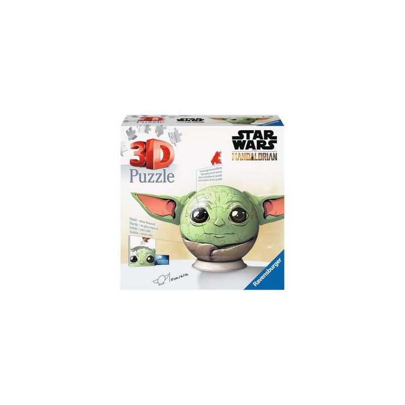 Ravensburger - Puzzle 3D Ball 72 pièces - Star Wars The Mandalorian Grogu